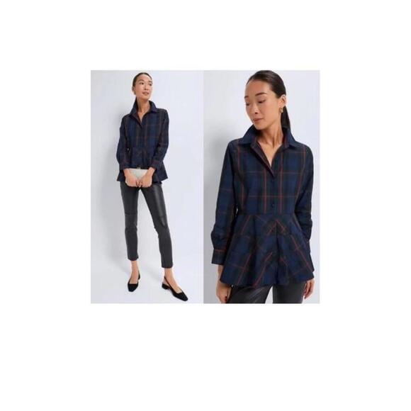 Tuckernuck Tops - Tuckernuck Pomander Place Fraser Plaid Ashlen Blouse NWT Extra Small XS Sold Out